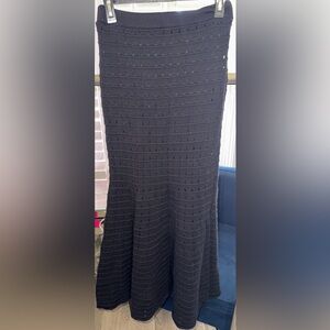 Katwalk Chic Black Crochet Maxi Skirt size S